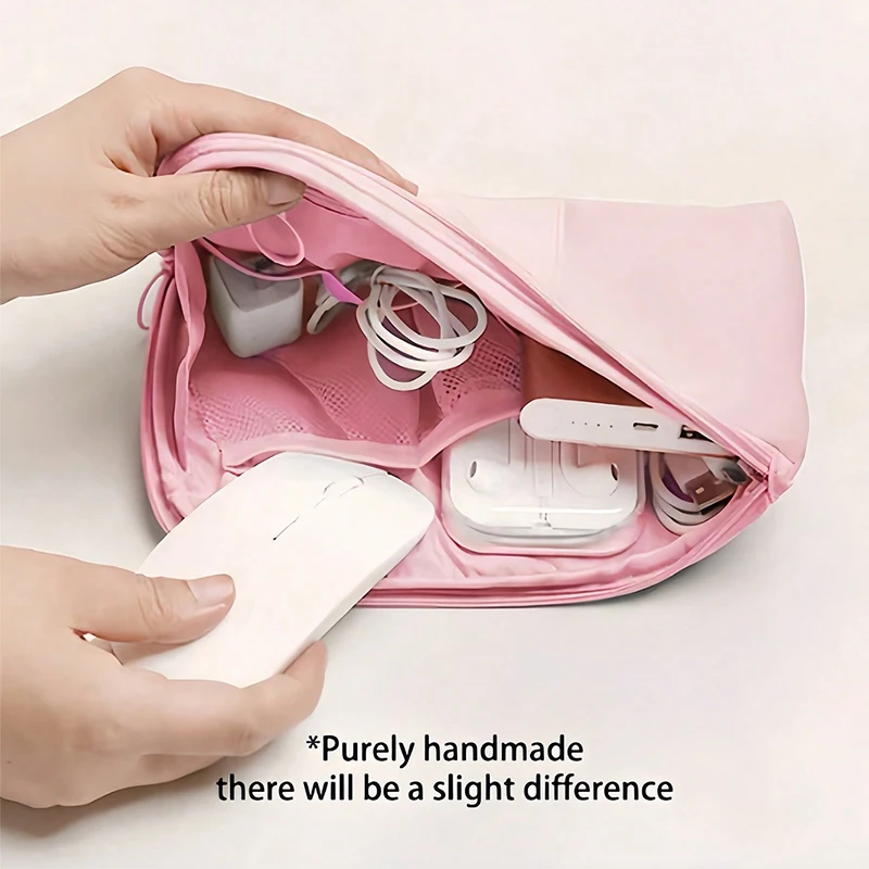 Fashion Portable Travel Storage Bag Waterproof Makeup Kit Mobile Bag Multi-Function Digital Devices Gadget Data Cable Organizer