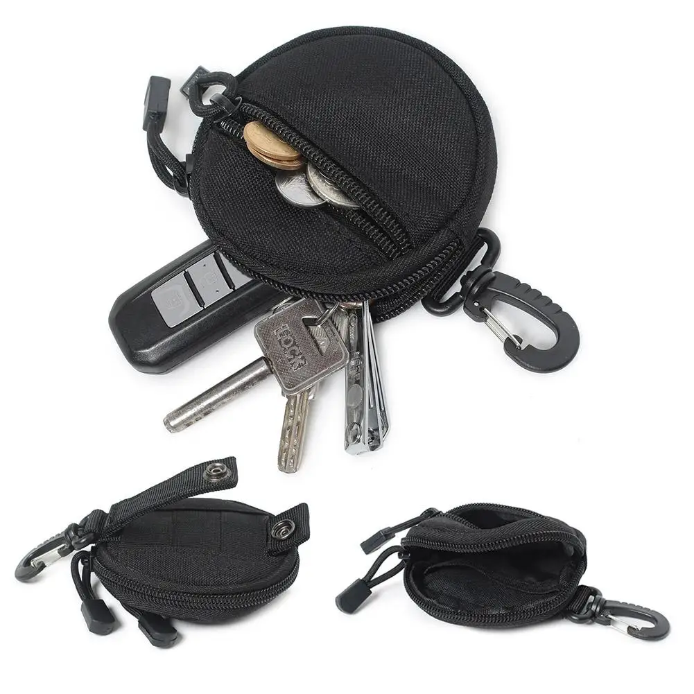 Outdoor Hiking Hunting Accessories Waist Bag Mini EDC Tool Pouch Keychain Zipper Holder Earphone Key Wallet Coin Purses