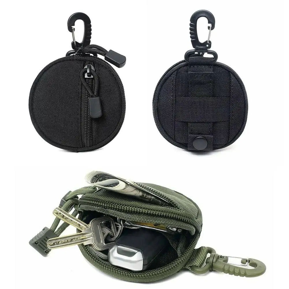 Outdoor Hiking Hunting Accessories Waist Bag Mini EDC Tool Pouch Keychain Zipper Holder Earphone Key Wallet Coin Purses