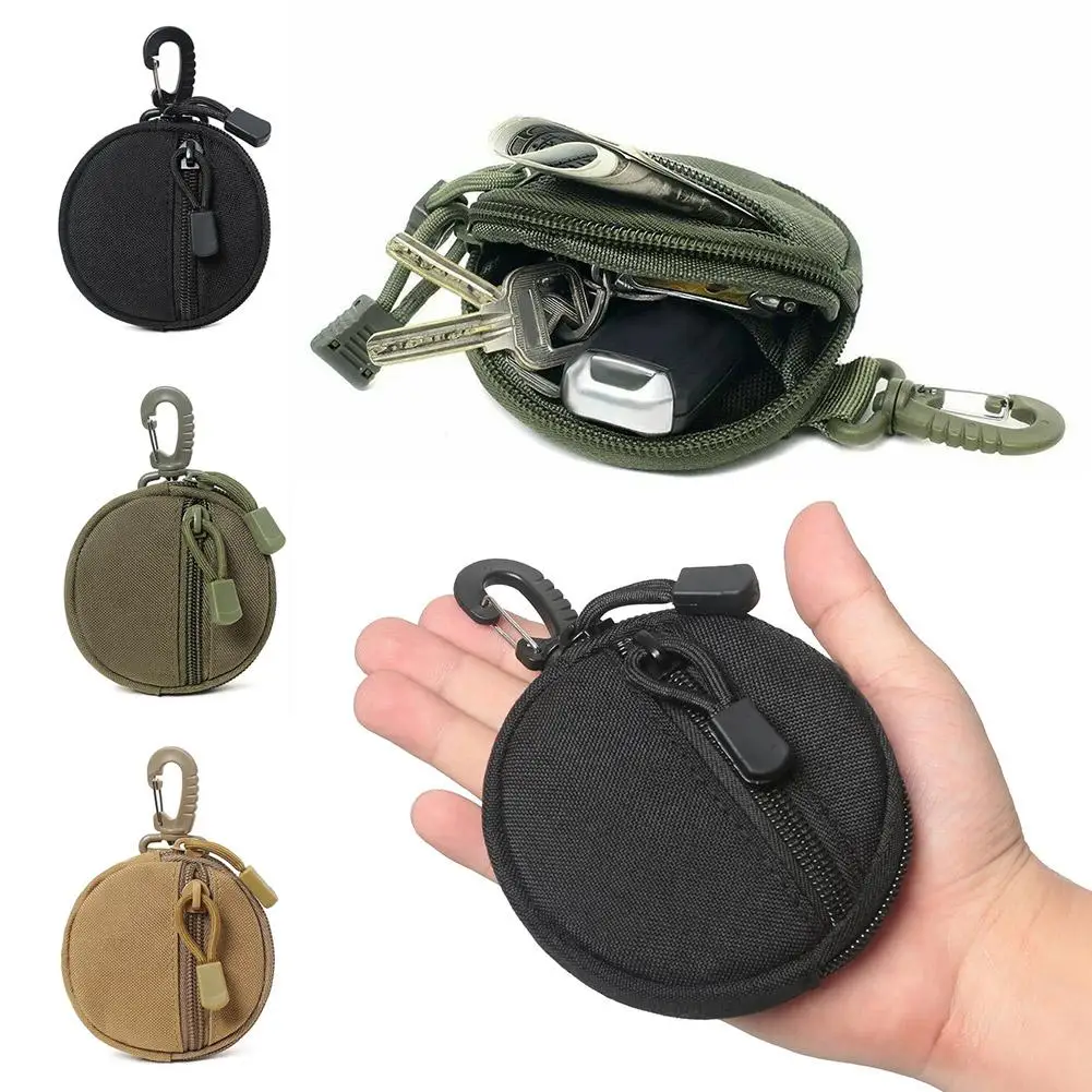 Outdoor Hiking Hunting Accessories Waist Bag Mini EDC Tool Pouch Keychain Zipper Holder Earphone Key Wallet Coin Purses