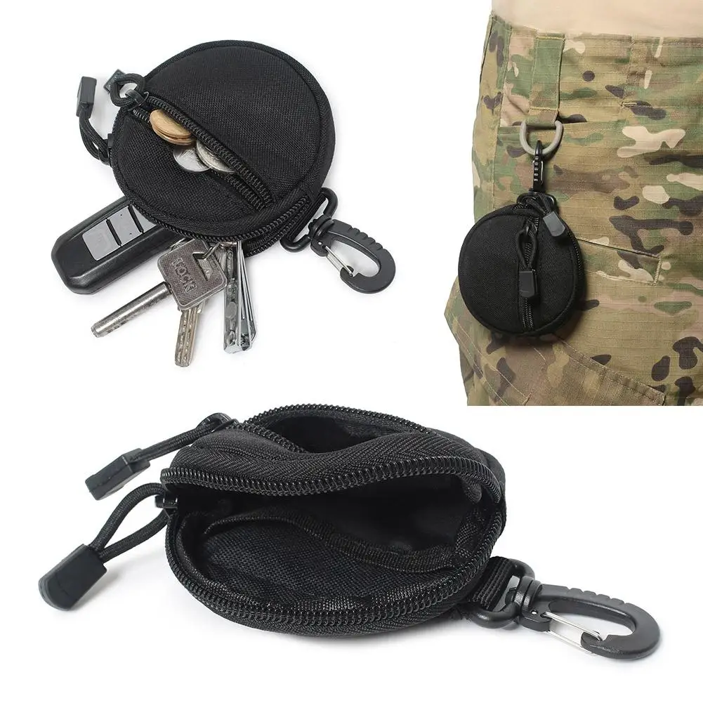 Outdoor Hiking Hunting Accessories Waist Bag Mini EDC Tool Pouch Keychain Zipper Holder Earphone Key Wallet Coin Purses