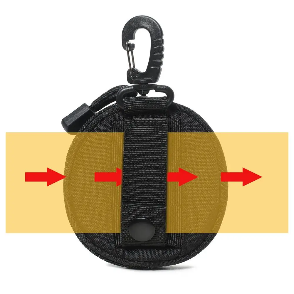Outdoor Hiking Hunting Accessories Waist Bag Mini EDC Tool Pouch Keychain Zipper Holder Earphone Key Wallet Coin Purses