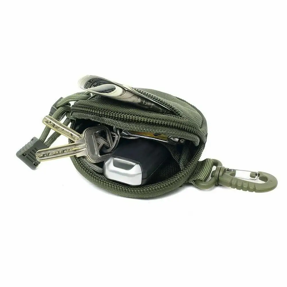 Outdoor Hiking Hunting Accessories Waist Bag Mini EDC Tool Pouch Keychain Zipper Holder Earphone Key Wallet Coin Purses
