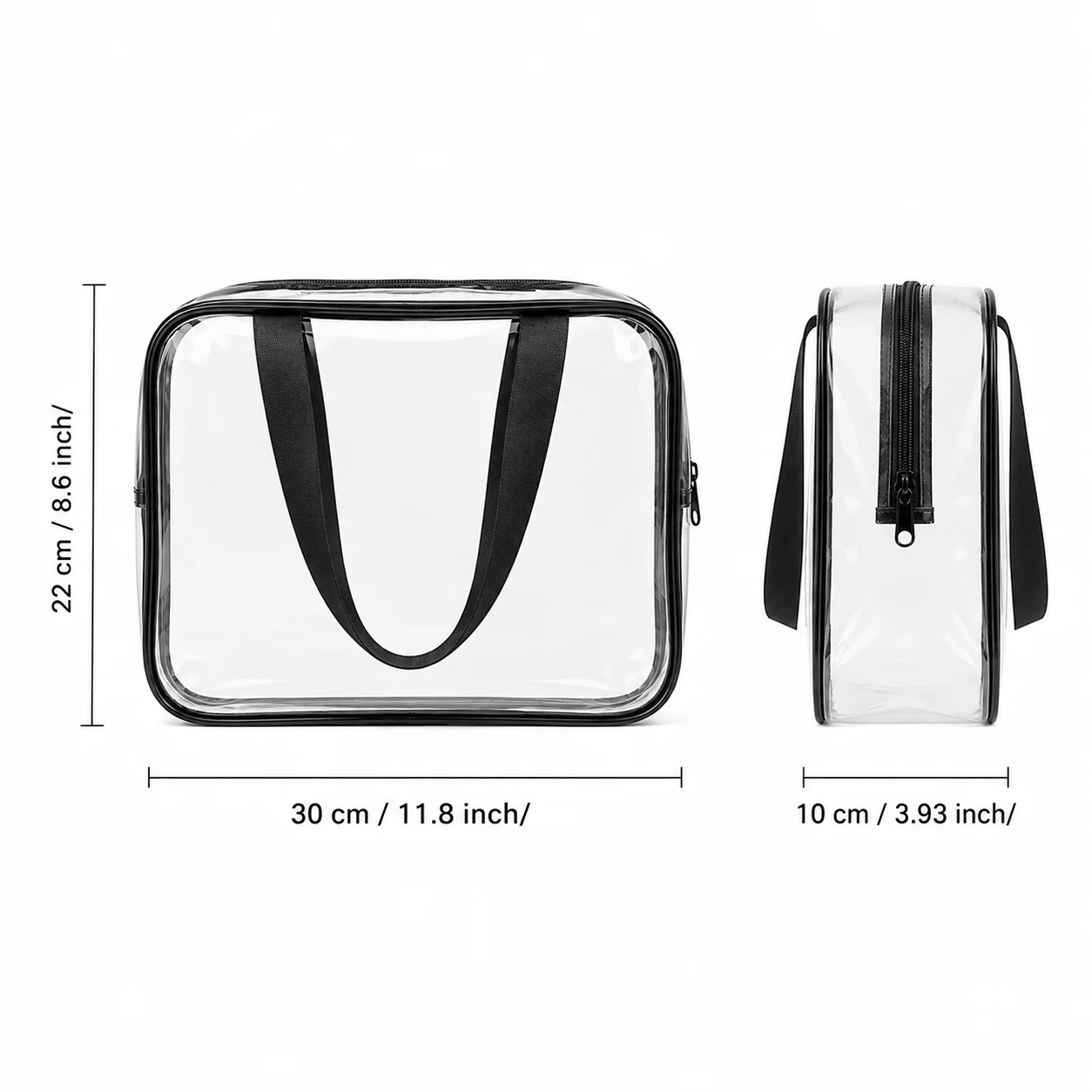 Clear Toiletry Bag Large Waterproof PVC Cosmetic Bag Transparent Travel Organizer with Handles for Women Bathroom Beach Storage