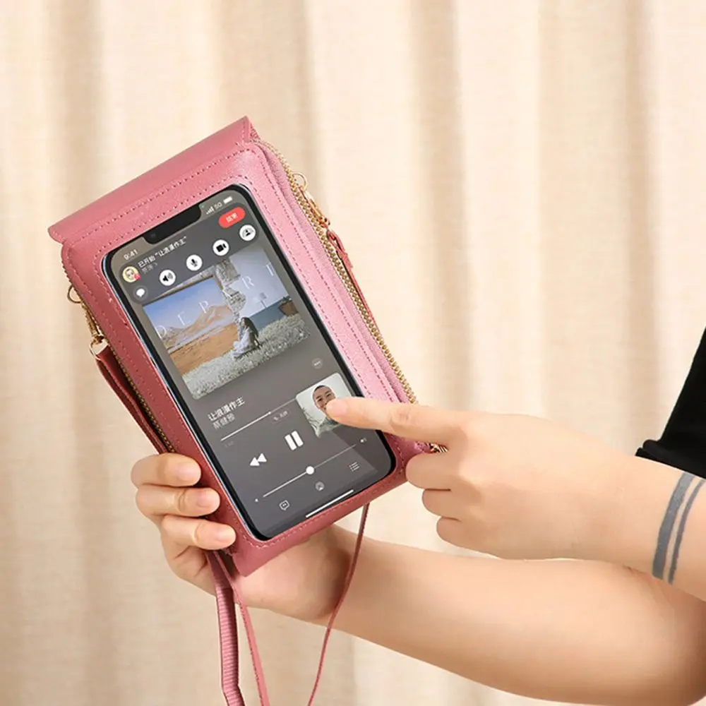 Smartphone Women RFID Handbag Crossbody Bags Touch Screen Phone Bag RFID Anti Theft Purse