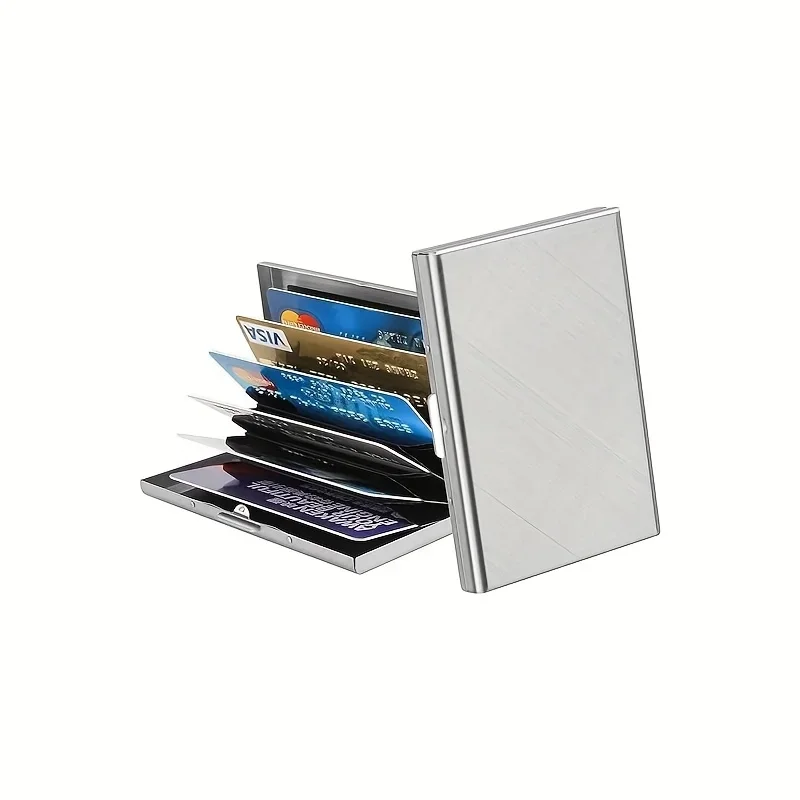 RFID Credit Card Holder, Metal Credit Card Wallet with 6 or 10 Slots Blocking Protector for Men and Women's Safety Purse