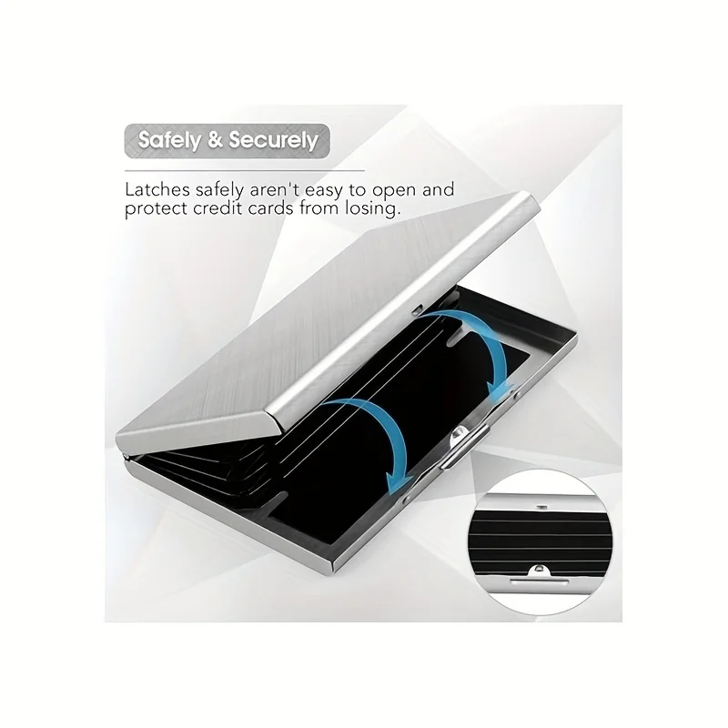 RFID Credit Card Holder, Metal Credit Card Wallet with 6 or 10 Slots Blocking Protector for Men and Women's Safety Purse