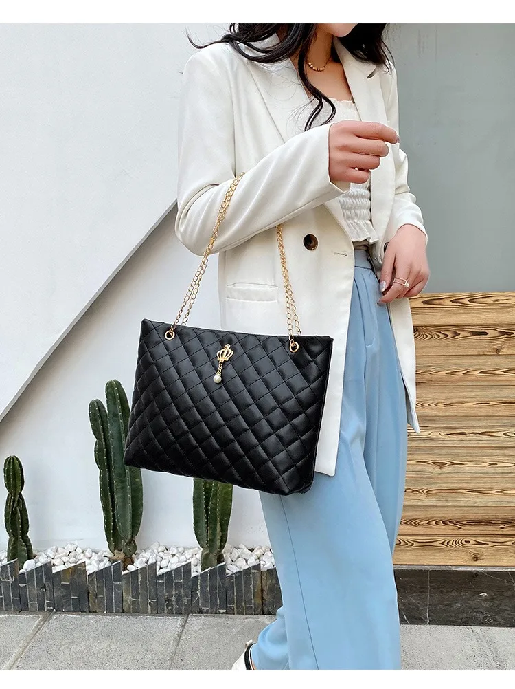 6 Colors Fashion Black Shoulder Bags for Women Large Shopper Bag Solid Color Quality Soft Leather Handbag Lady Travel Tote Bag