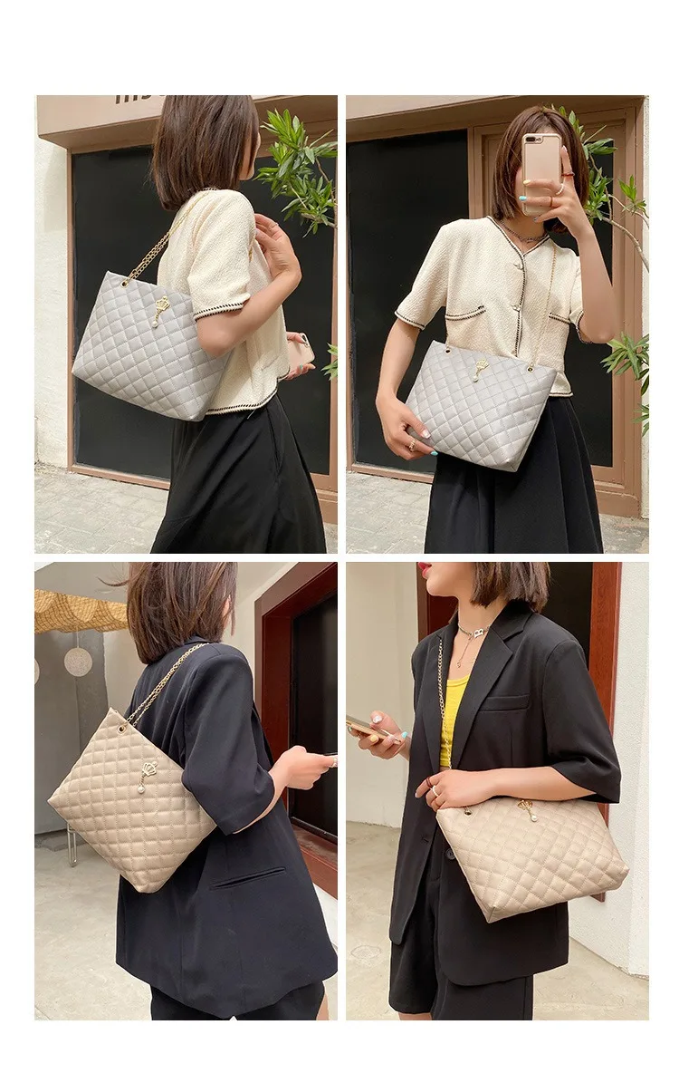 6 Colors Fashion Black Shoulder Bags for Women Large Shopper Bag Solid Color Quality Soft Leather Handbag Lady Travel Tote Bag