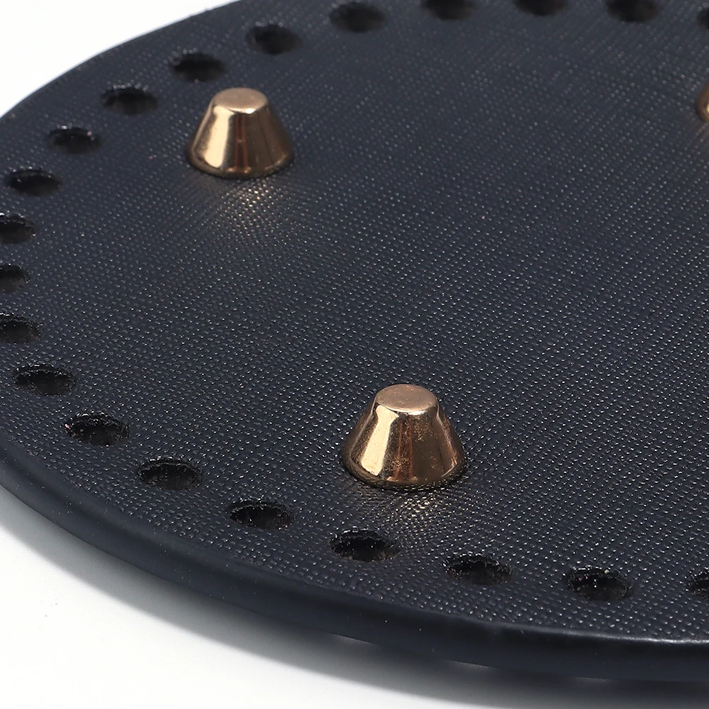 High Qualtiy Oval Round Bottom Long PU Leather Bags Bottom For Handmade Knitting Crochet Bag Base Home Decoration Accessories