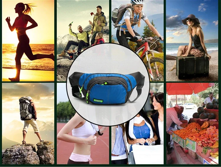 Travel Waist Bag Zipper Outdoor Sports Shoulder Bag Men's and Women's Waterproof Fashion Large-capacity Adjustable