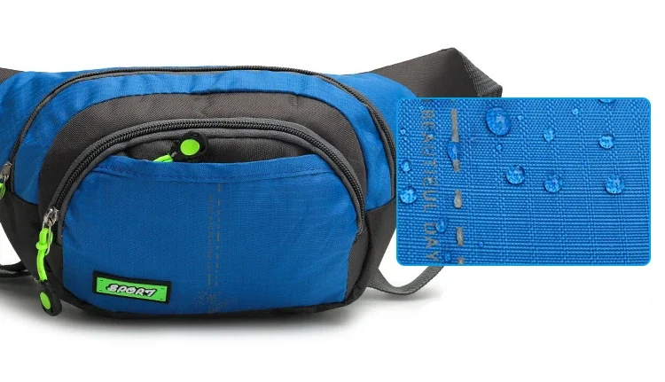 Travel Waist Bag Zipper Outdoor Sports Shoulder Bag Men's and Women's Waterproof Fashion Large-capacity Adjustable