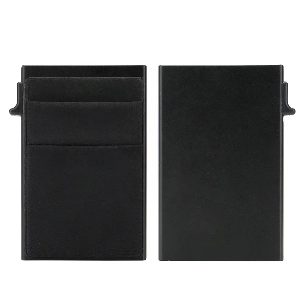 Unisex Anti Rfid Blocking Protected ID Credit Magic Card Holder Men Thin Slim Minimalist Smart Wallets Metal ID Cardholer Case