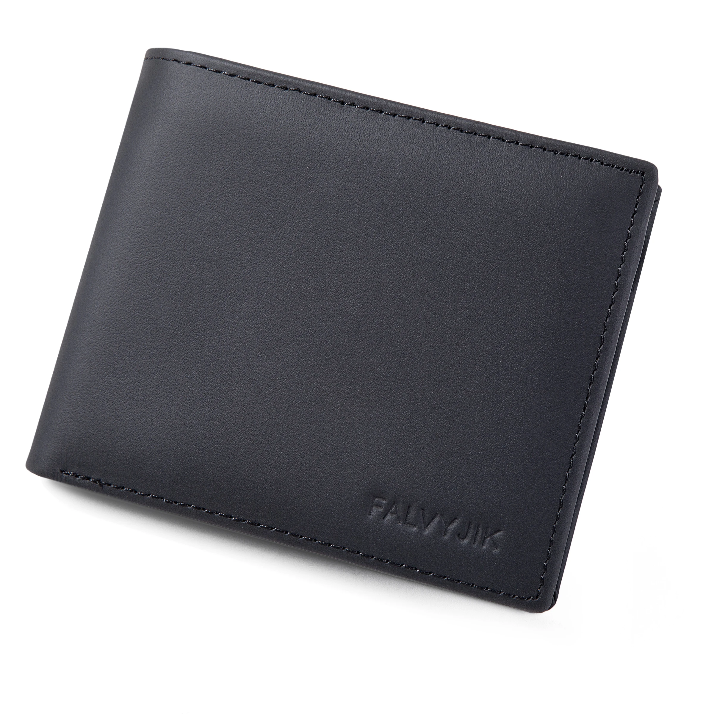 Men's Leather Wallet RFID Cowhide Genuine Leather Wallet Multi-Function Credit Card Holder