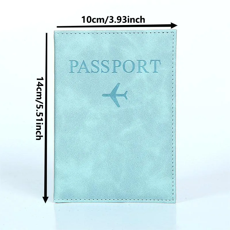 PU Leather Passport Cover For Men & Women World Map Travel Passport Case Organizer - Protective Card Holder ID Document Covers