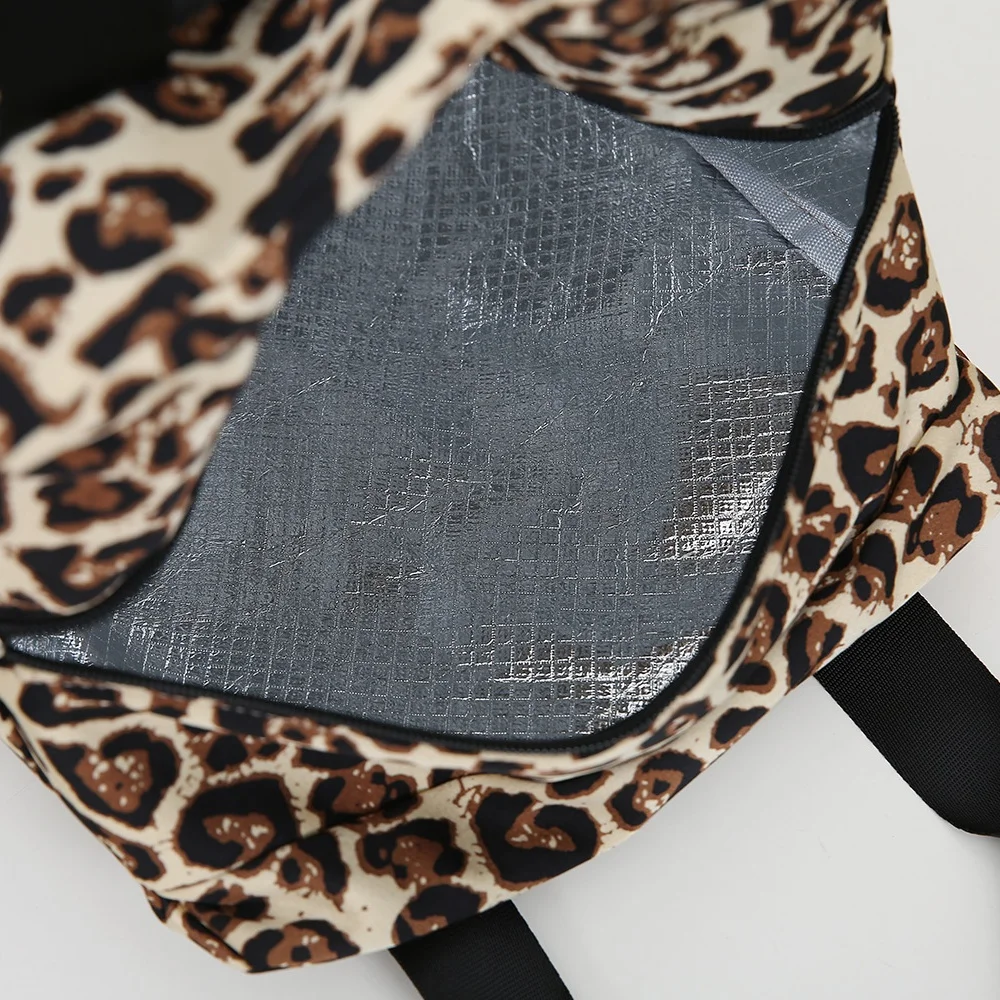Thickened Nylon Fabric Lunch Bag with Aluminum Foil Inner Large Capacity Portable Lunch Box Storage Bag for Work Picnic Scho