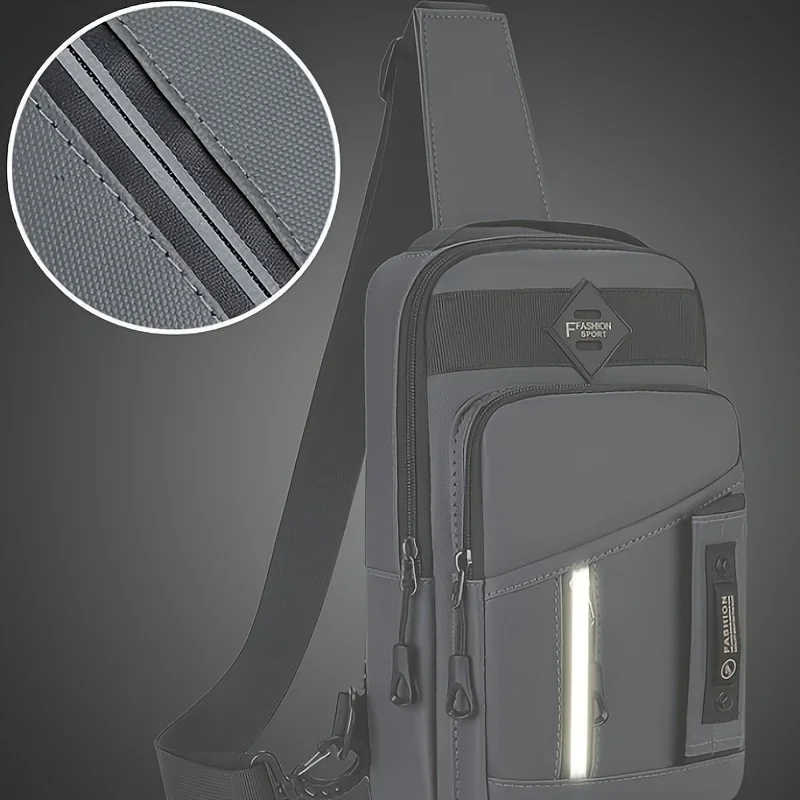 New Men Shoulder Bags Chest Bag Multifuncional Crossbody Bags Travel Sling Bag