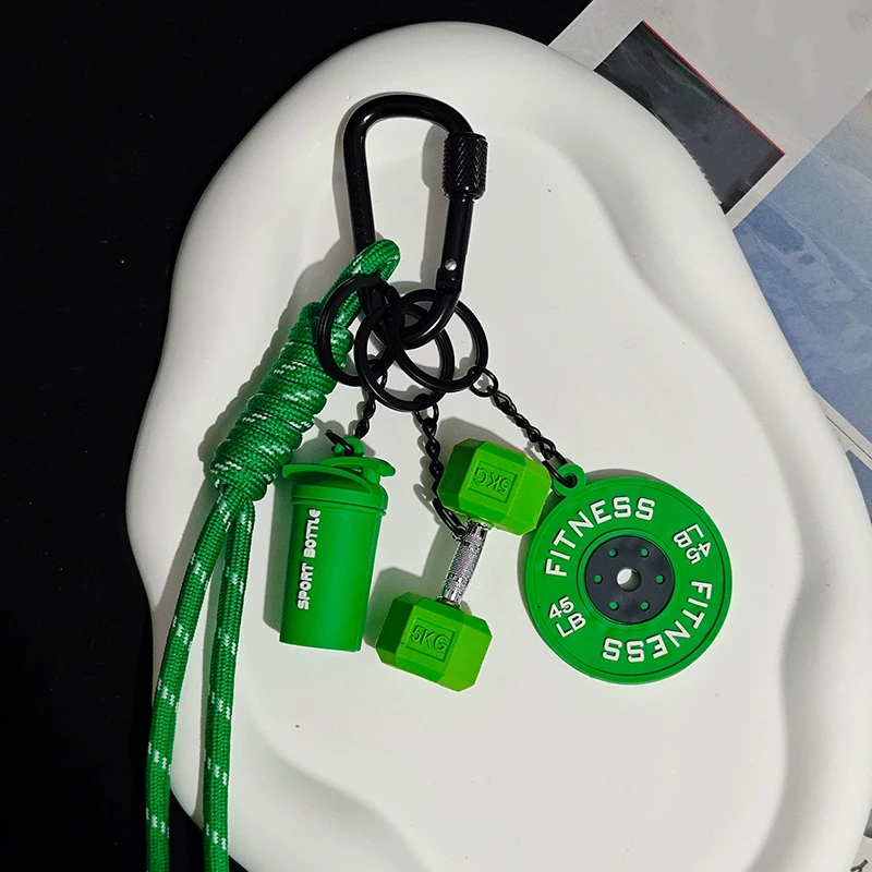 Fitness Keychain for Gym Lovers Premium Gift Sports Enthusiasts Accessories for Workout Bags Water Bottles D-shaped Buckle