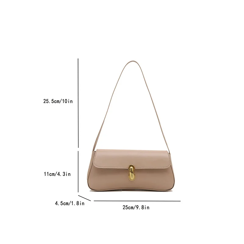 Stylish Wine Red Patent Leather Women Underarm Bag, Sleek Sling Purse with Gold Turn Lock Women's Daily Handbags Shoulder Bags