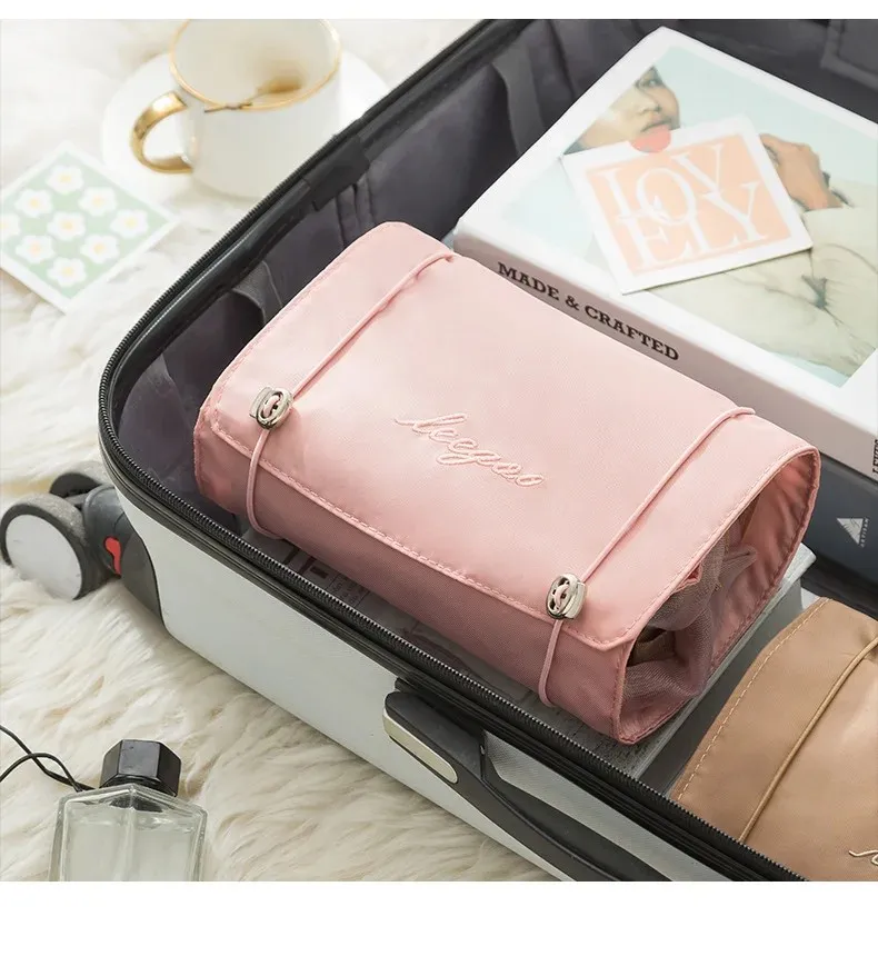 Detachable Cosmetic Bag Portable Large Capacity 4 in 1 Makeup Bags Portable Folding Travel Cosmetics Storage Toiletry Bag