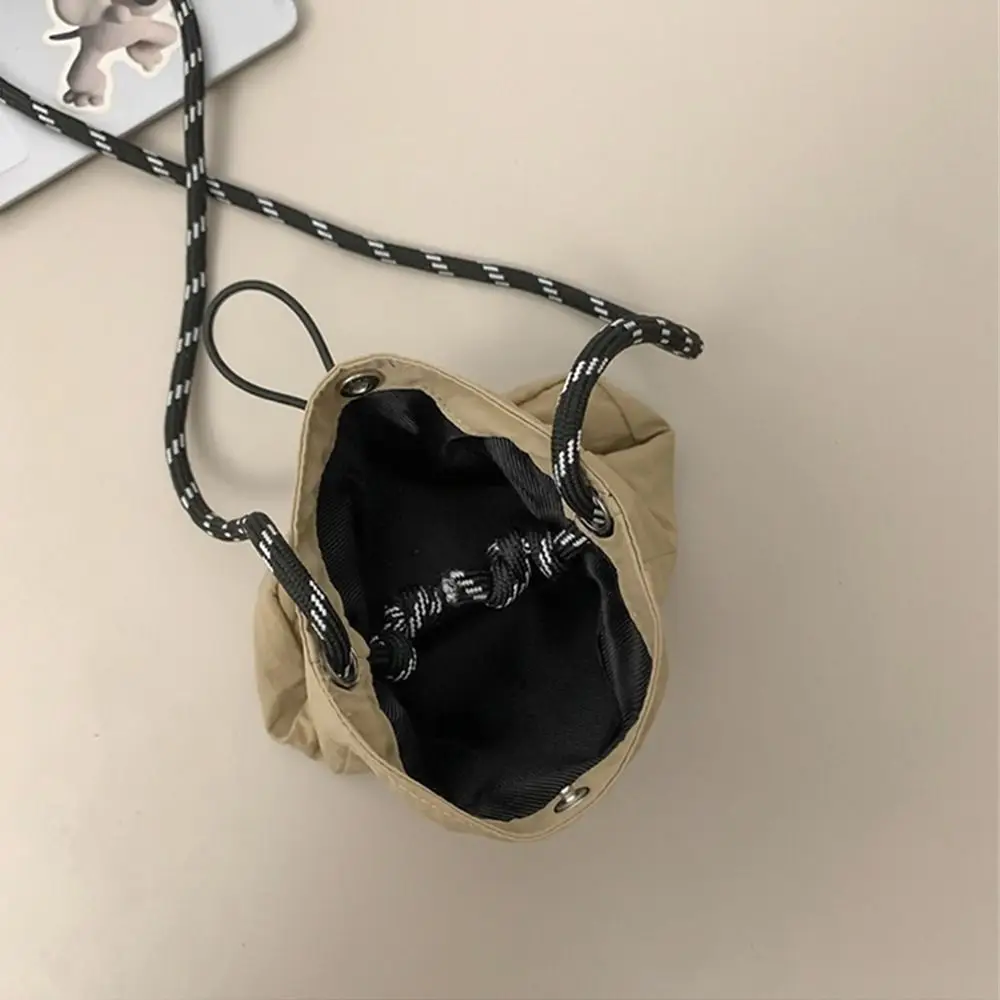 Fashion Canvas Shoulder Crossbody Bags Solid Color Minimalist Style Phone Bag Lightweight Messenger Bag for Outdoor
