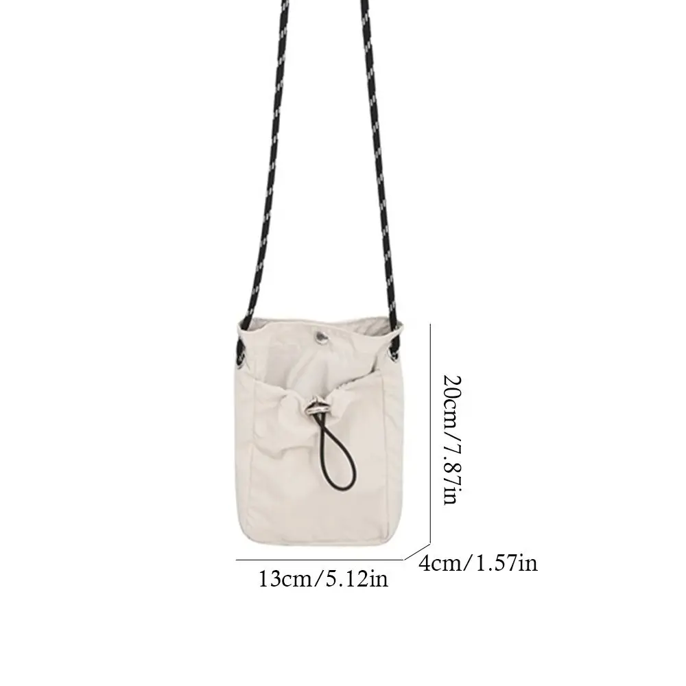 Fashion Canvas Shoulder Crossbody Bags Solid Color Minimalist Style Phone Bag Lightweight Messenger Bag for Outdoor