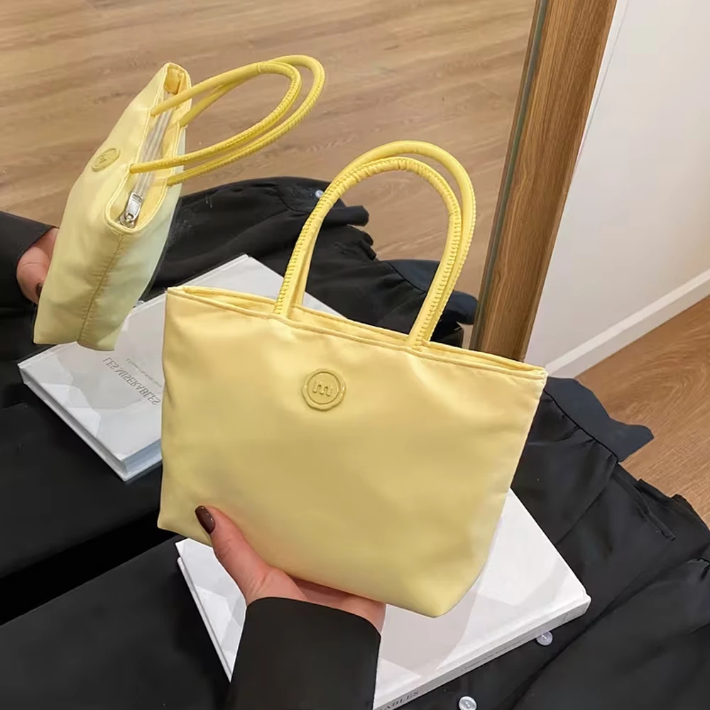 Japanese-Style Minimalist Nylon Bag, Women's Mini Cute Handbag, Portable Tote Bag, Mini Commuter Handbag