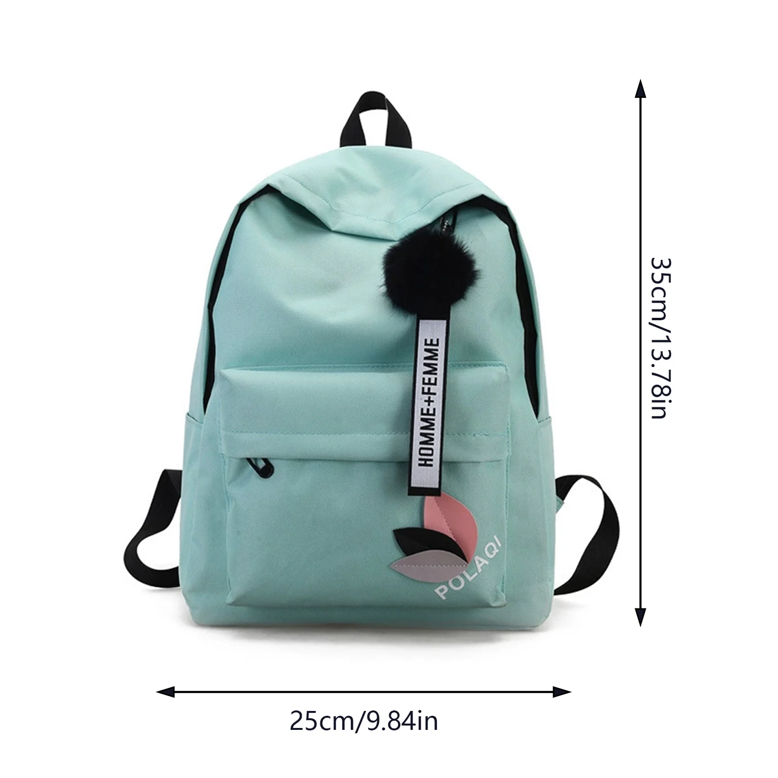 Women's Canvas Backpack for Junior High School Students Triangular Reinforcement Canvas Backpack Waterproof Canvas Backpack