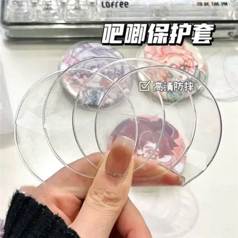 Premium Clear/Laser 5/10/20PCs 60-83mm Ita Bag Badge Protector Transparent High-protection Pins Sleeve Anime Badge Display Cover