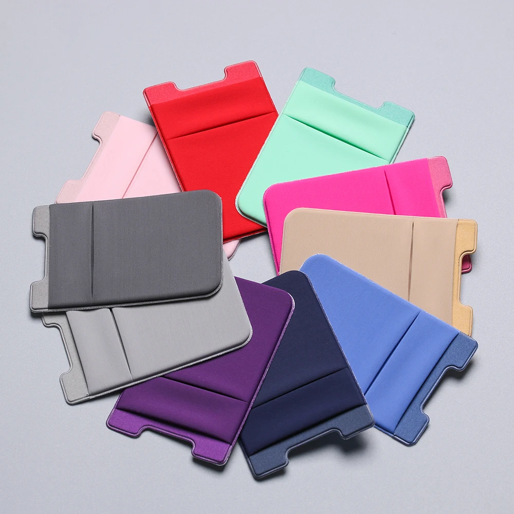 1Pcs Adhesive Sticker Phone Pocket Cell Phone Stick On Card Wallet Stretchy Credit Cards ID Card Holder Pouch Sleeve