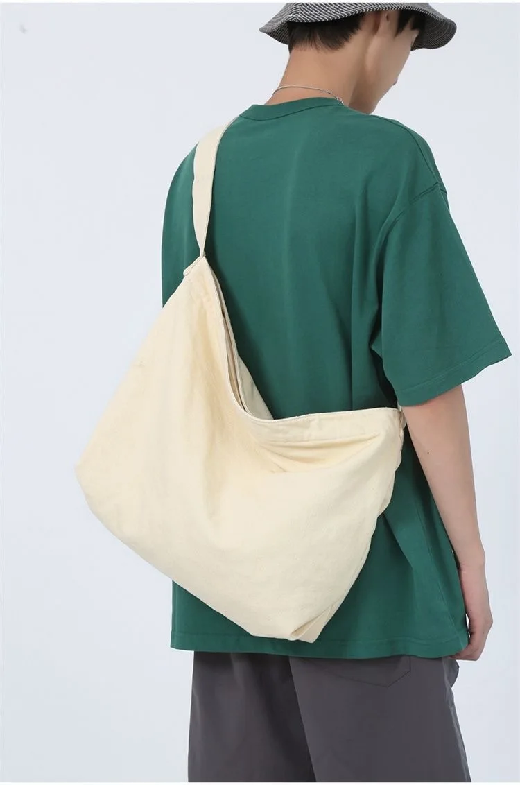 Spring 2026 Japanese Style Canvas Messenger Bag for Men Retro Thickened Sturdy Free Shipping