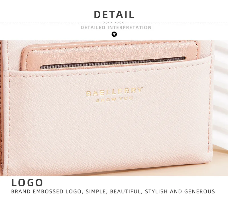Baellerry Luxury Brand Women Noble Wallet PU Leather Slim Female Multi-card Short Wallets Purse Holders for Women