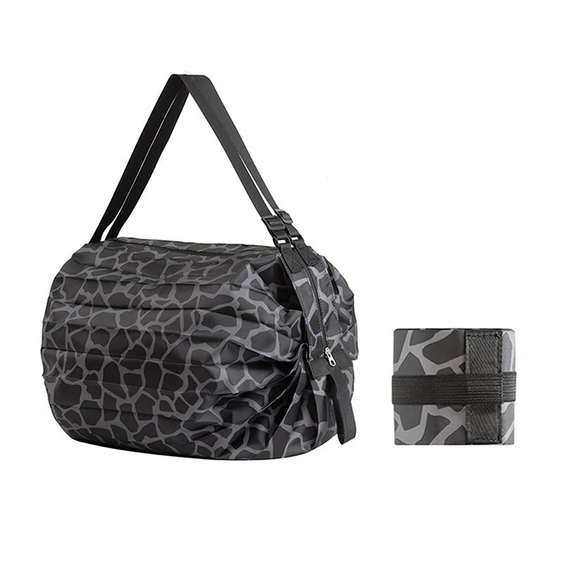 Foldable Storage Bag With Handle Portable Travel Camouflage Handbags Large Capacity Shopping Bag