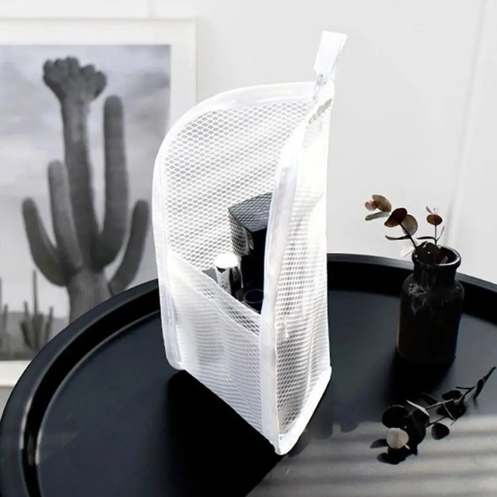 Mesh Travel Toiletry Bag Portable Toothbrush Cosmetic Organizer Makeup Brush Storage Pouch Bathroom Wash Pack