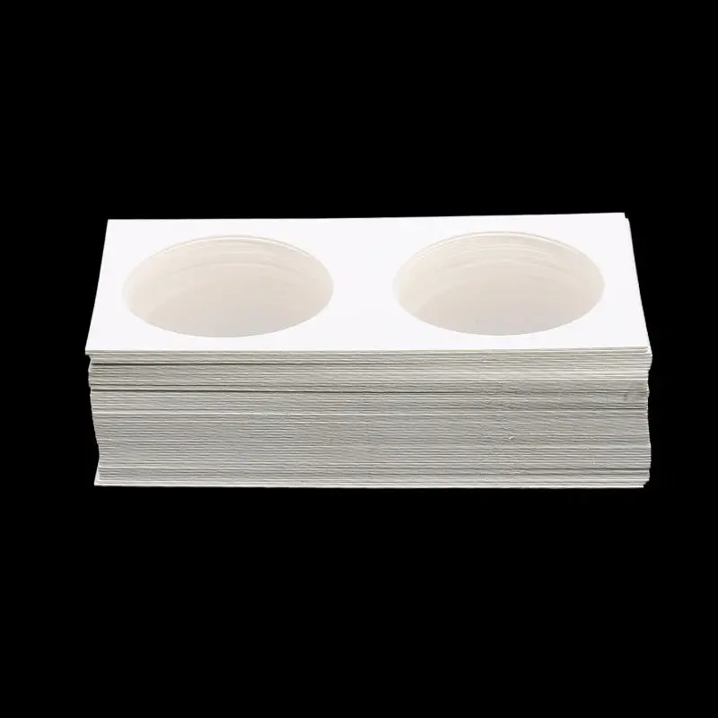 50PCS Square Cardboard Case Coin Album Commemorative Coin Paper Protective Clip Coin Supplies Storage 20.5/23/25/27.5/31.5/40mm