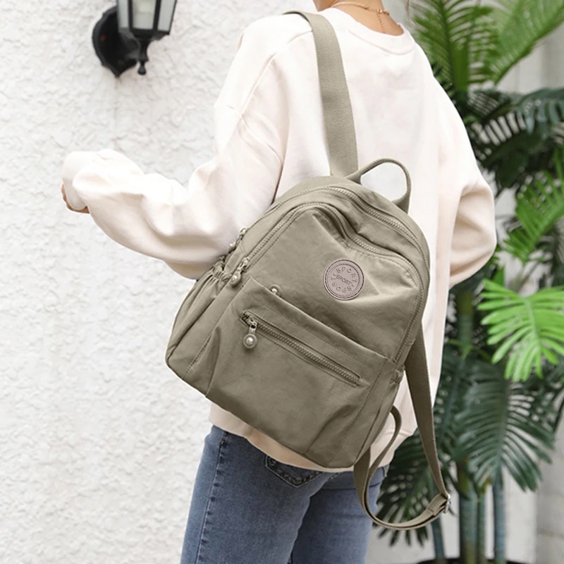 Dual Shoulder Bag, Fashionable Oxford Cloth, Men's and Women's Bag, Nylon Fabric, Casual Shopping Backpack