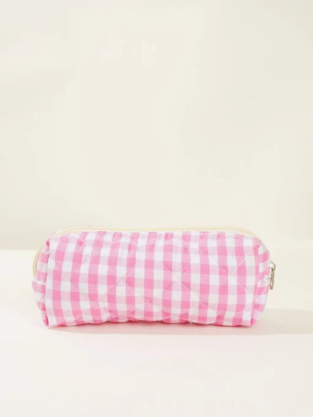 Storage Organizer Floral Puffy Quilted Makeup Bag Flower Printed Cosmetic Pouch Large Travel Cosmetic Bag Make up Aesthetic