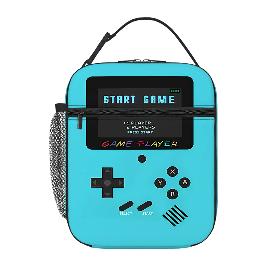 Games Console Handheld Lunch Bag For Boy/Girls Children Best Gifts 2D Flat Cartoon Thermal Insulation Lunch Box Bag Picnic Bag