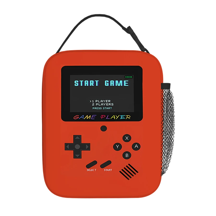 Games Console Handheld Lunch Bag For Boy/Girls Children Best Gifts 2D Flat Cartoon Thermal Insulation Lunch Box Bag Picnic Bag