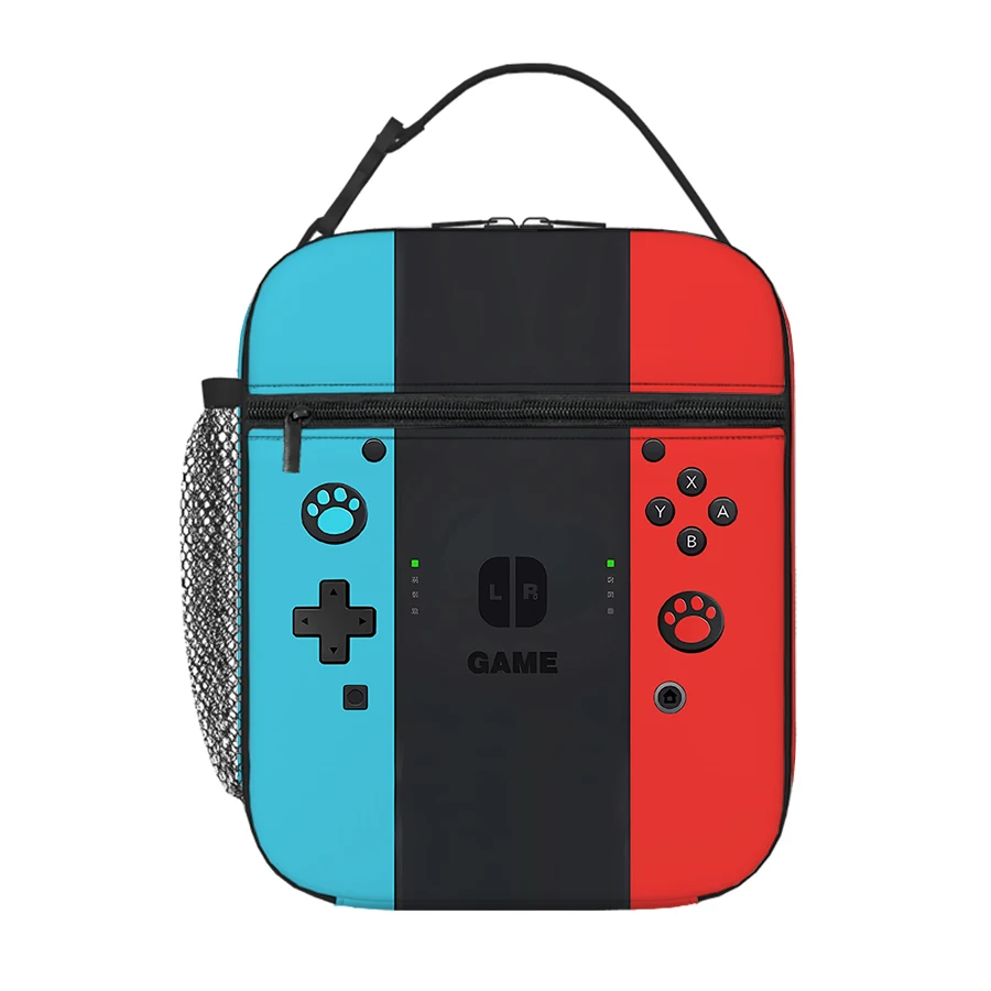 Games Console Handheld Lunch Bag For Boy/Girls Children Best Gifts 2D Flat Cartoon Thermal Insulation Lunch Box Bag Picnic Bag
