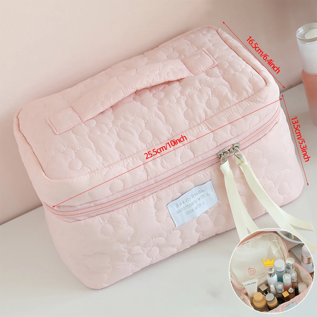 Ins Style Candy Color Makeup Bag New Light Luxury Women's Bag Lipstick Pack Portable Travel Cosmetic Storage Toiletry Bag