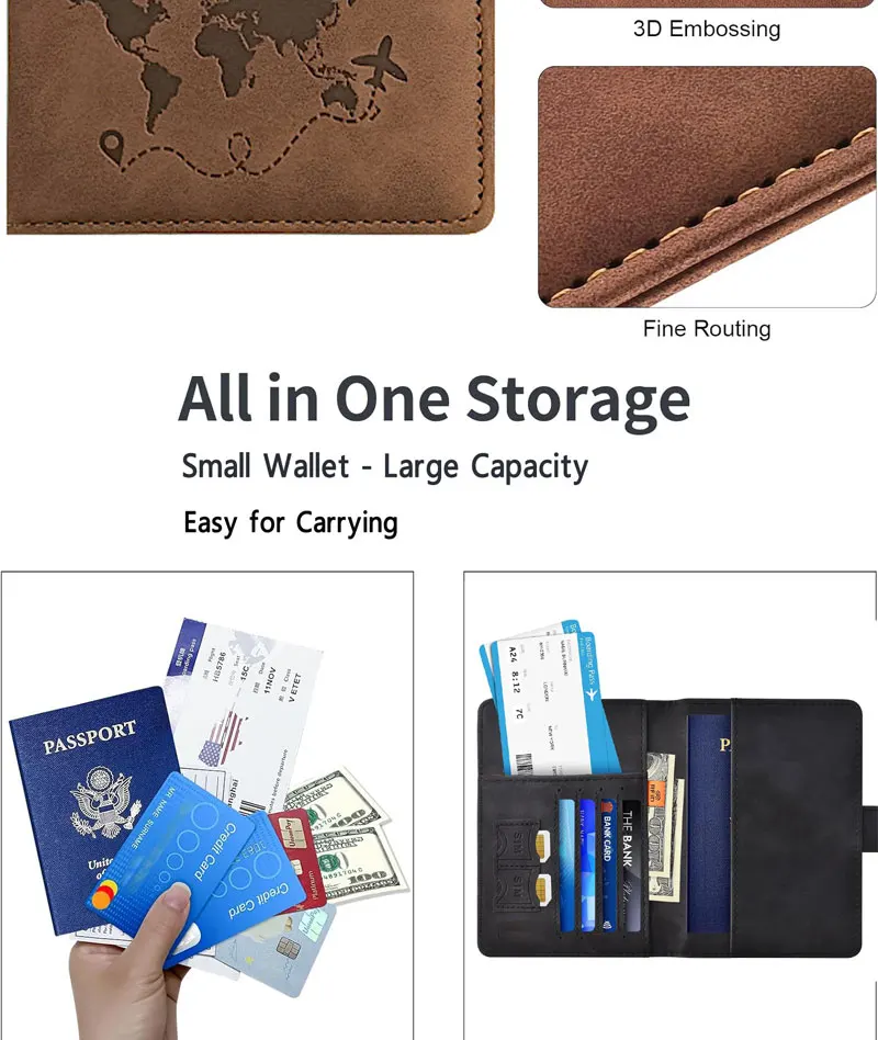 Passport Holder for Travel Essentials Passport Wallet Cover Case for Travel Accessories,Passport Book Holders for Women/Men