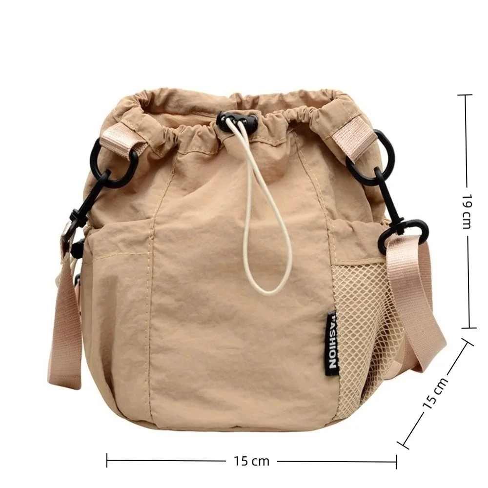 Portable Single Shoulder Shoulder Bag Nylon Solid Color Small Bag Lightweight Crossbody Bag Outdoor