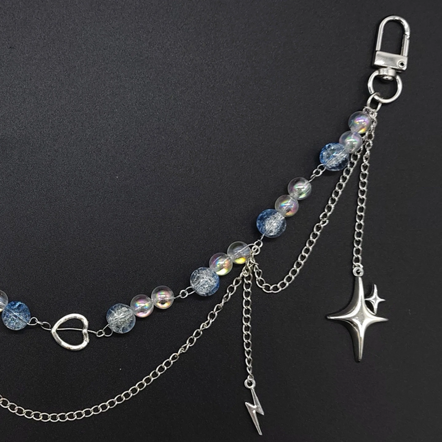Adjustable Detachable ITA Bag Double Chain Star Heart Pendant DIY Bag Decorative Chain Pain Bag Charm Fashion Waist Chain