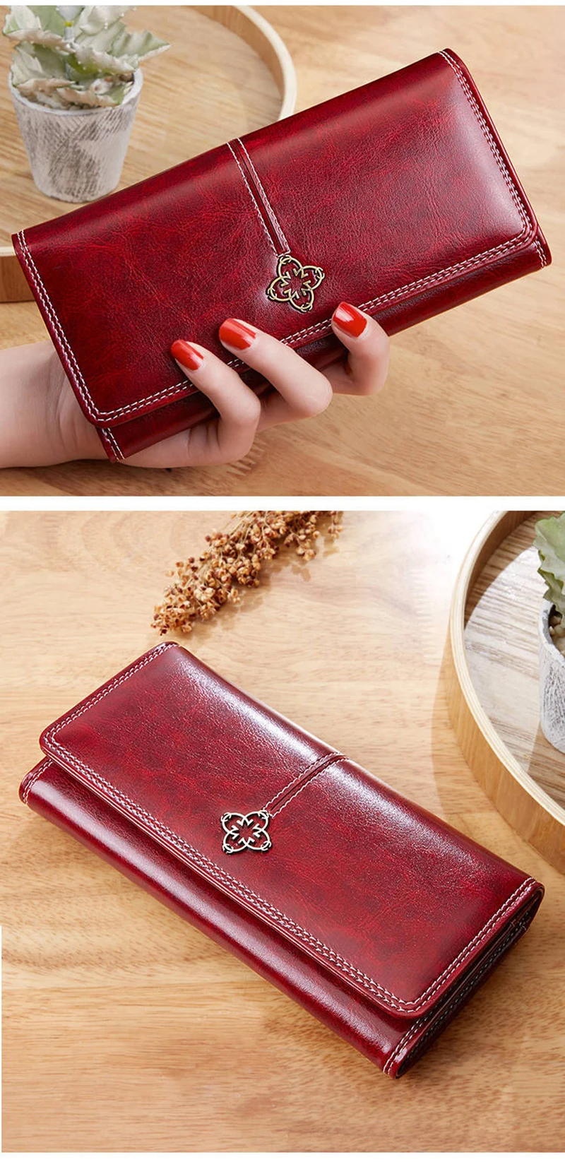 Fashion Women's Wallet Luxury Designer Long Purses for Women Cards Holder Wallets with Zip Coin Pocket Ladies Handbags