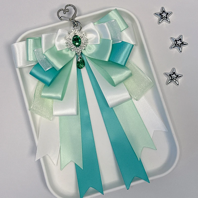 Double Layer Bow Pendant Versatile Ribbon Anime Itabag DIY Pendant Bag Lolita Two-Dimensions Itabag Jewelry Gift For Friends