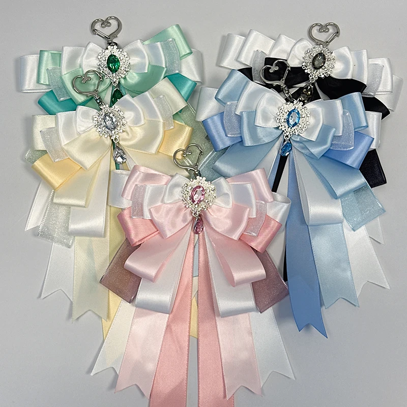 Double Layer Bow Pendant Versatile Ribbon Anime Itabag DIY Pendant Bag Lolita Two-Dimensions Itabag Jewelry Gift For Friends