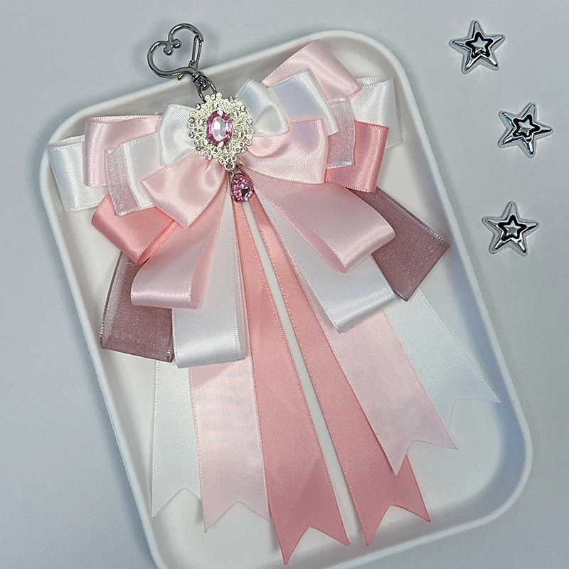 Double Layer Bow Pendant Versatile Ribbon Anime Itabag DIY Pendant Bag Lolita Two-Dimensions Itabag Jewelry Gift For Friends