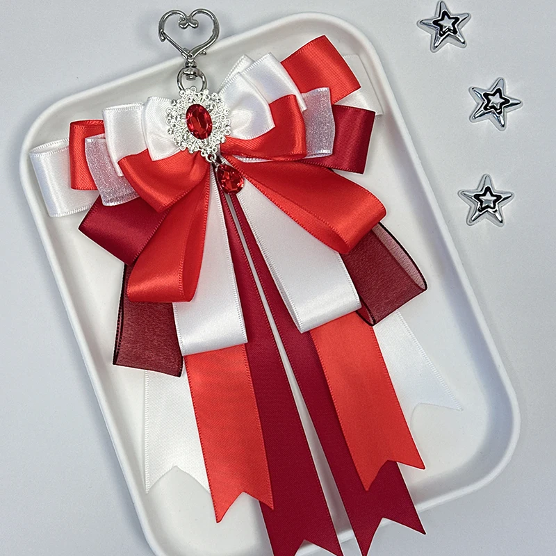 Double Layer Bow Pendant Versatile Ribbon Anime Itabag DIY Pendant Bag Lolita Two-Dimensions Itabag Jewelry Gift For Friends