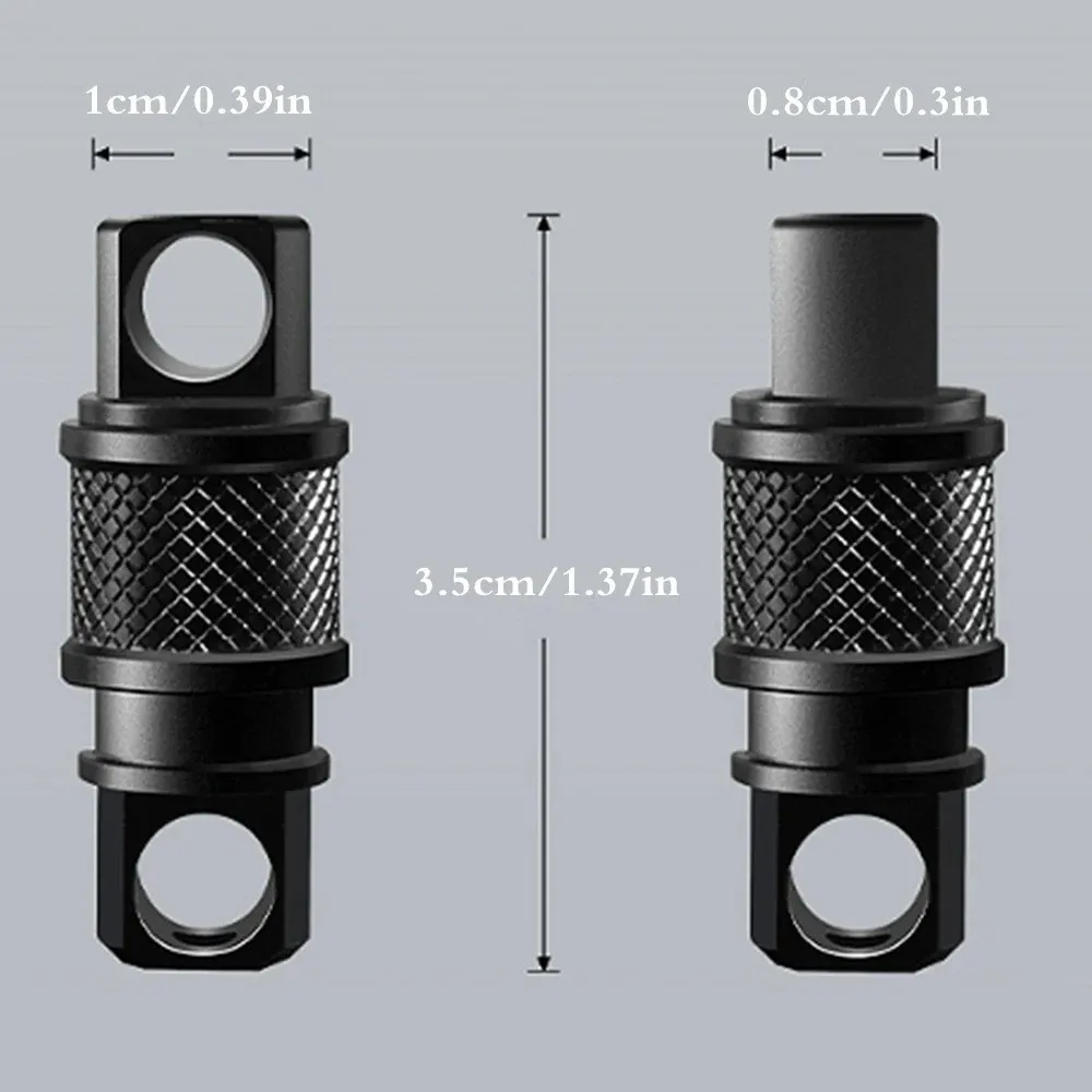 Double Headed Quick Release Keychain Aluminum Alloy Retractable Detachable Keychain Compact 360° Rotation Clip Pull Apart Buckle